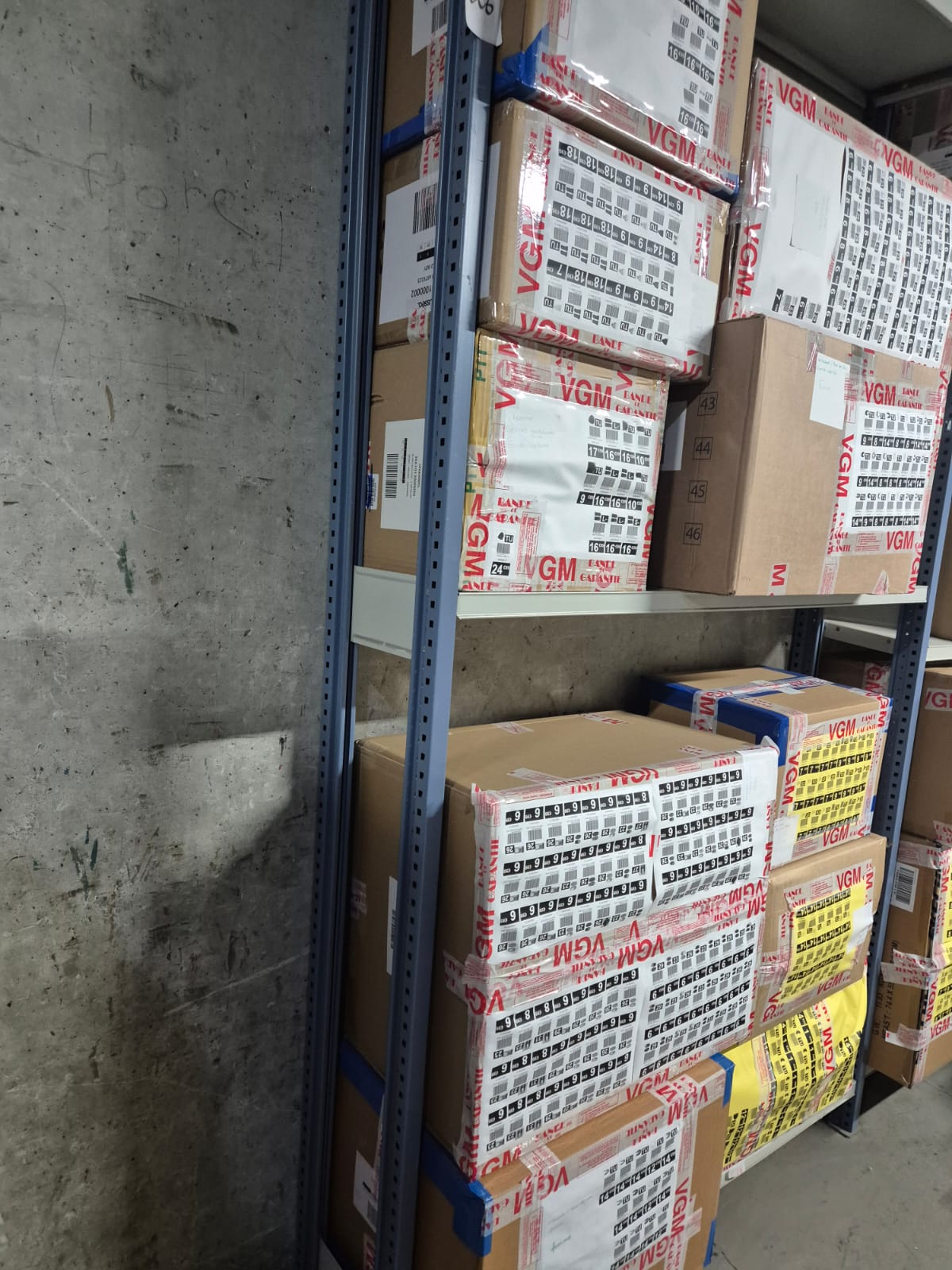 Lot de 2 étagères de stockage métalliques – L2,50 m x P30 x H250 cm
