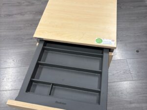 Caisson de bureau sur roulettes bois et métal – L42 x P59 x H51 cm
