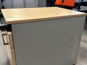Caisson de bureau sur roulettes bois et métal – L42 x P59 x H51 cm