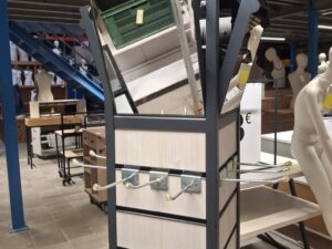Tour de présentation rotative 4 faces avec miroirs – H176 cm