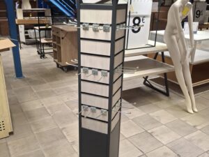 Tour de présentation rotative 4 faces avec miroirs – H176 cm