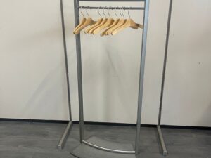 Portant textile métallique gris – H140 cm
