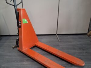 Transpalette manuel orange 1000 kg avec stabilisateurs