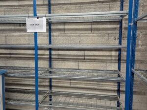 Lot de 2 étagères de stockage métalliques bleu et gris – L254 x P60 x H240 cm