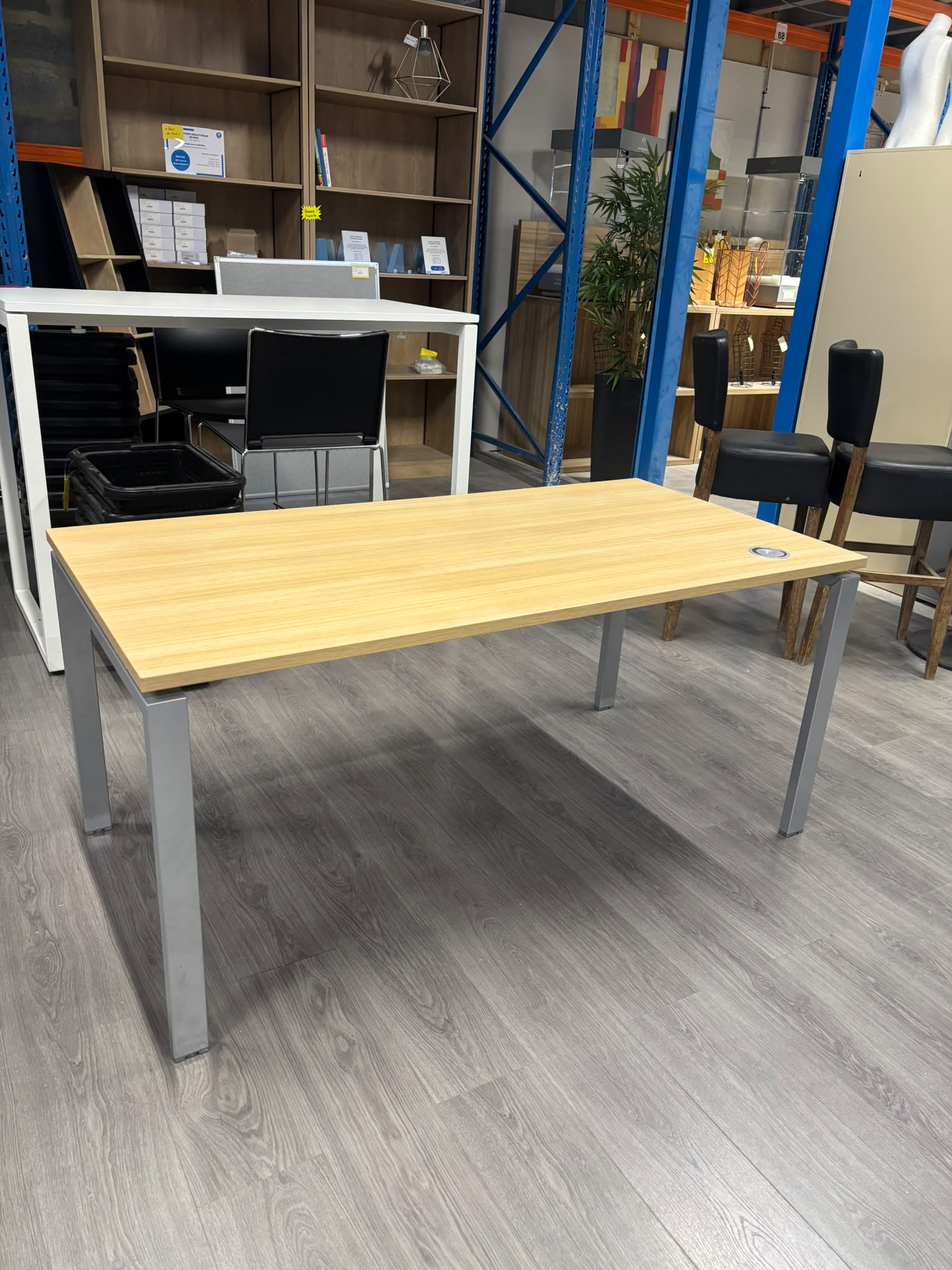 Bureau bois et métal – L160 x P80 x H74 cm