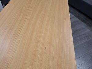 Armoire basse de bureau métal et bois avec clé 2 tablettes – L120 x P43 x H103 cm
