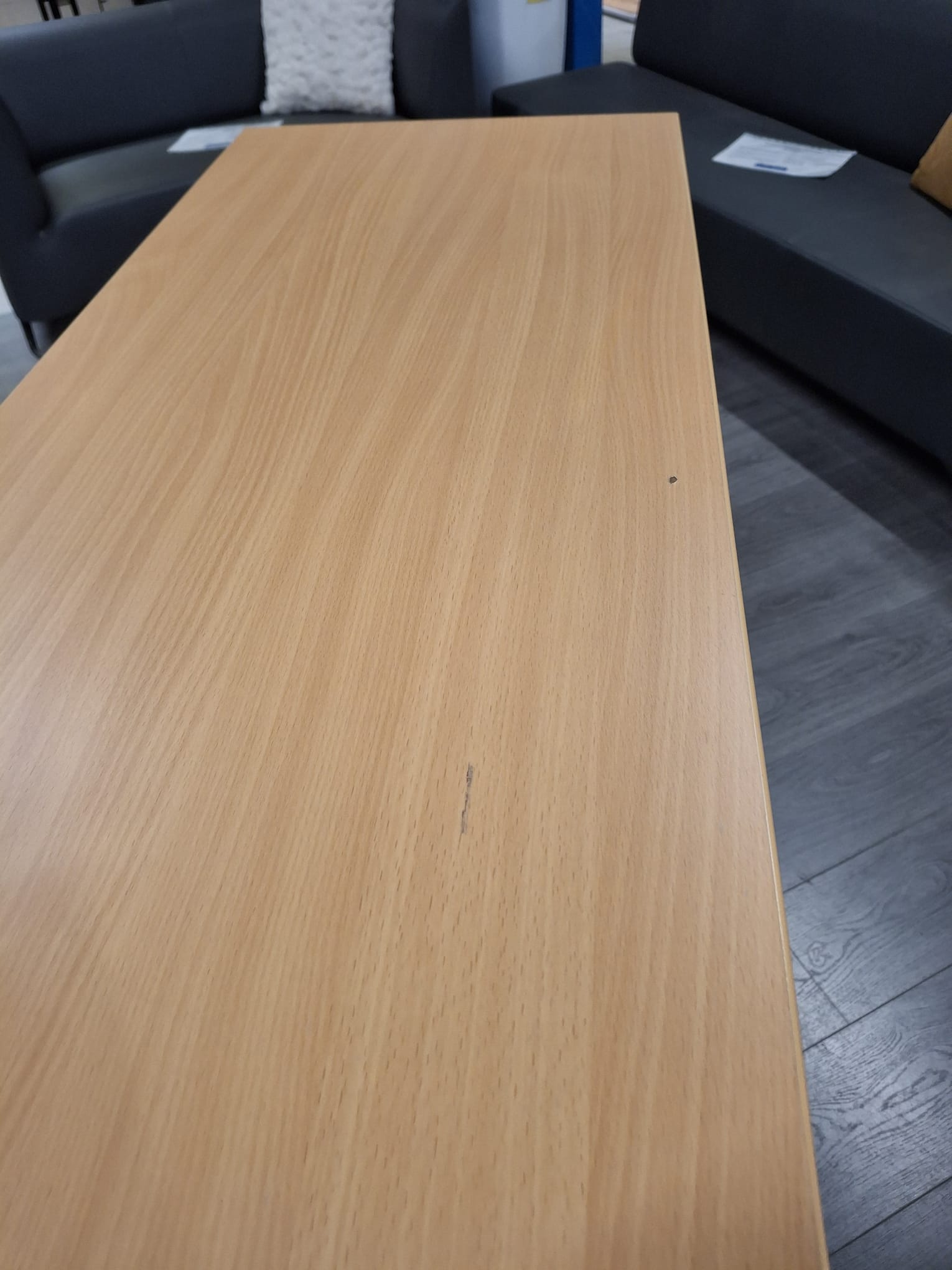 Armoire basse de bureau métal et bois avec clé 2 tablettes – L120 x P43 x H103 cm