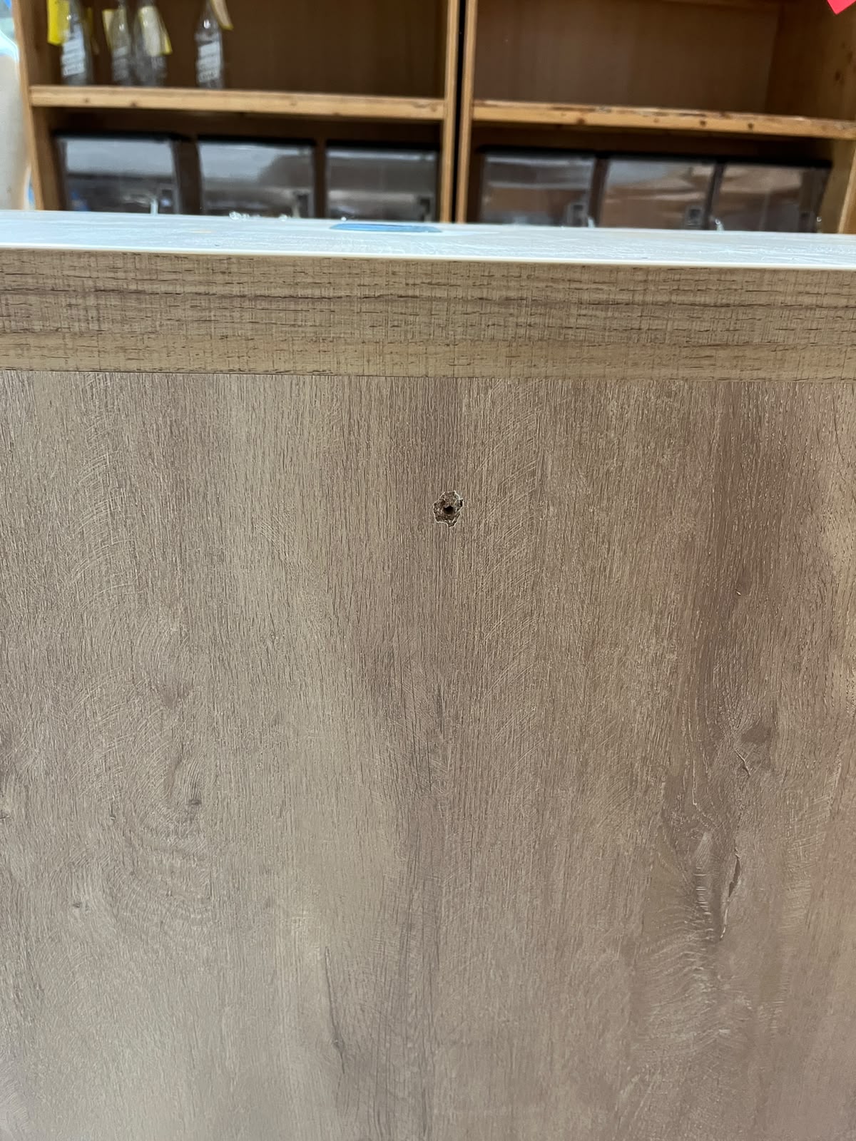 Meuble de caisse en bois avec retour – L130 x P80 x H110 cm