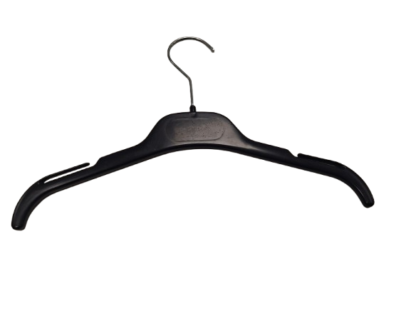 Lot de 70 cintres noirs en PVC – L30 cm