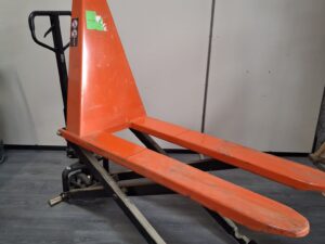Transpalette manuel orange 1000 kg avec stabilisateurs