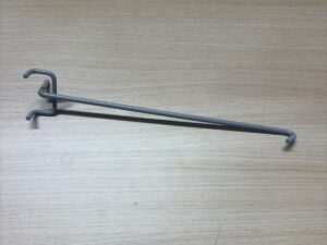Lot de 10 broches pour fond grille gris – L32,5 cm