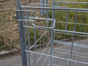 Chariot Rolls sur roulettes 4 faces grillagées avec demi-portes ouvrantes – H168 cm