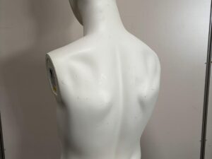 Mannequin buste homme en fibre de verre blanc – H80 cm