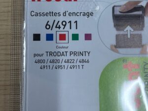 Cassette d’encrage rouge Trodat Printy 4800 / 4820 / 4822 / 4846 / 4911 / 4951