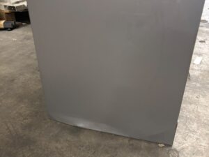 Armoire haute de bureau métallique gris et bois – L120 x l43 x H198 cm