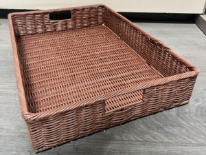 Panier de présentation en osier marron – L59 cm