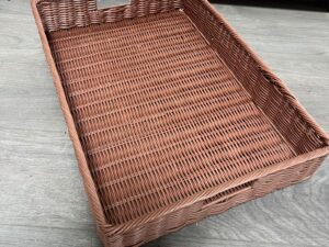 Panier de présentation en osier marron – L59 cm