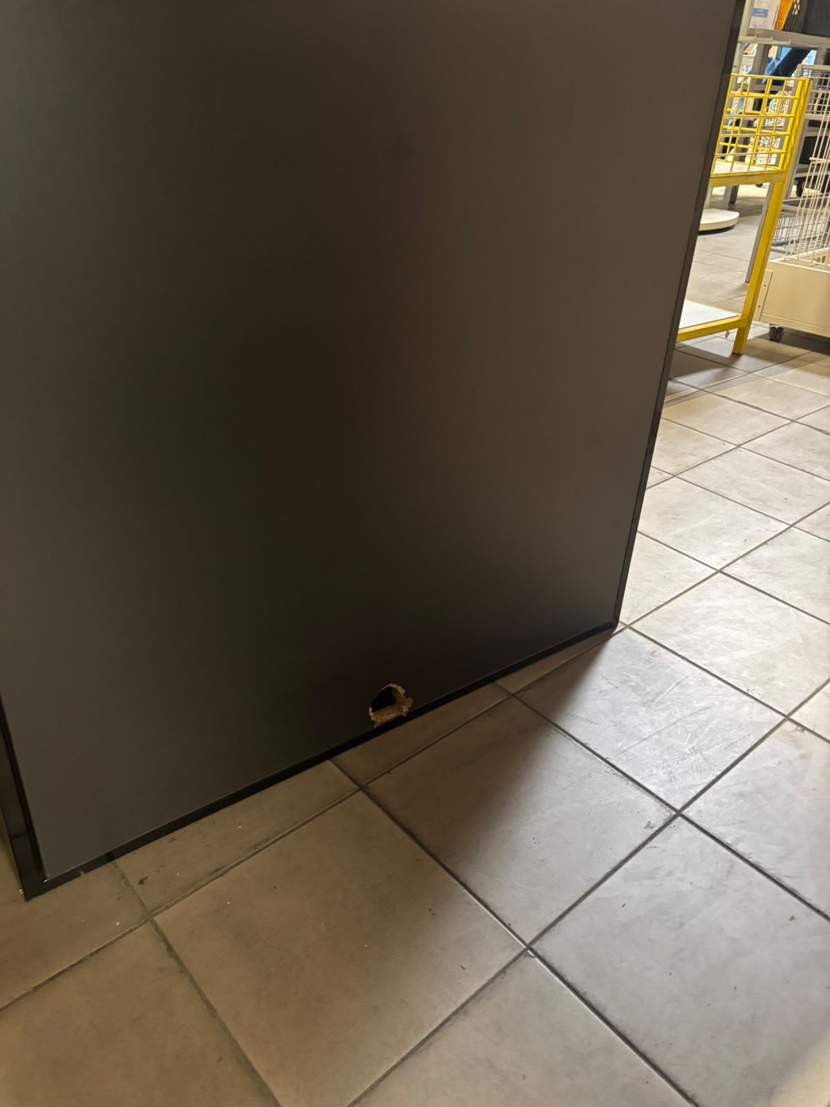 Comptoir d'atelier bois et noir avec plaque métallique – L100 cm