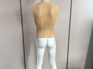 Mannequin homme sans bras en fibre de verre et tissu – H187 cm