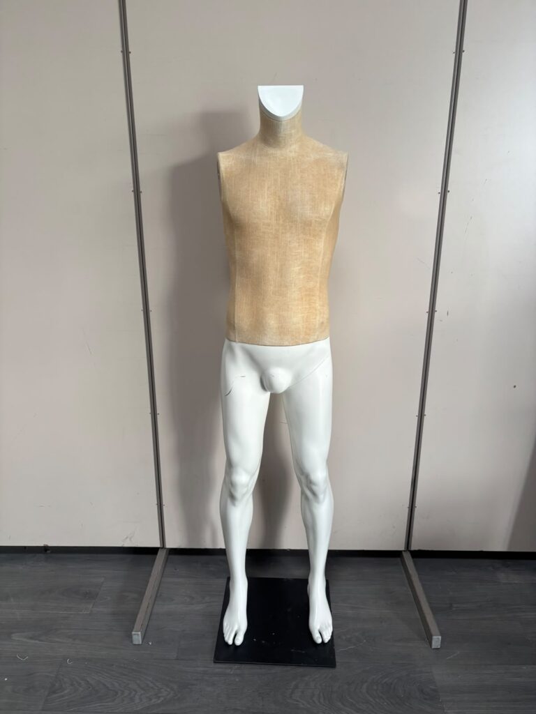 Mannequin homme sans bras ni tête en fibre de verre – H170 cm