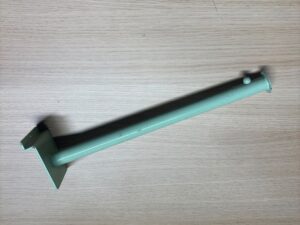 Bras droit pour fond rainuré vert avec boule d’arrêt – L31 cm