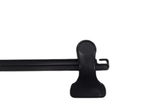 Lot de 70 cintres à pinces en PVC souple noir – L37 cm