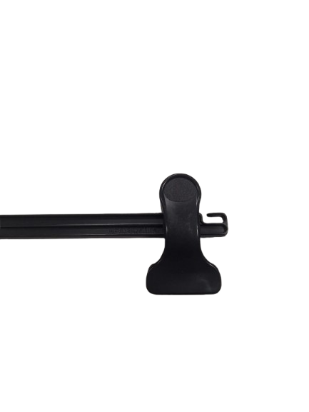 Lot de 70 cintres à pinces en PVC souple noir – L37 cm