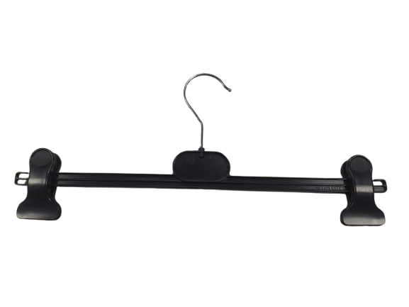 Lot de 70 cintres à pinces en PVC souple noir – L37 cm