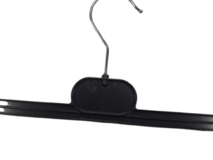 Lot de 70 cintres à pinces en PVC souple noir – L37 cm