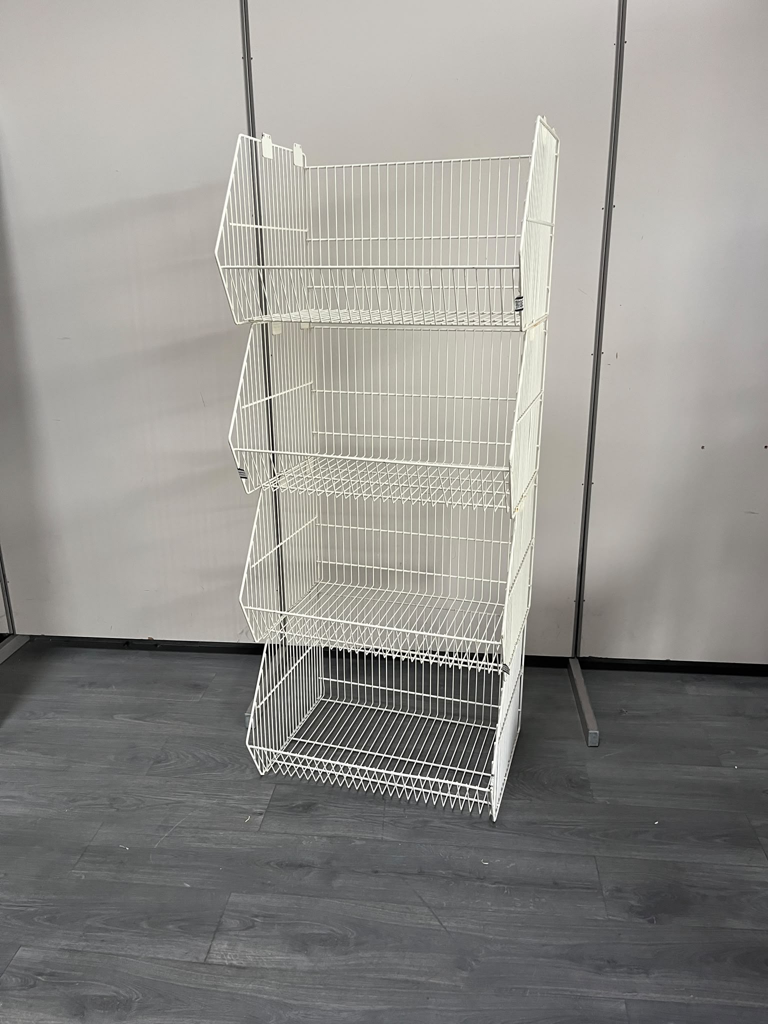 Lot de 4 bacs fils superposables blancs – H160 cm