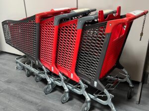 Lot de 4 chariots de magasin WANZL TANGO 240P – 240 L