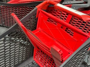Lot de 4 chariots de magasin WANZL TANGO 240P – 240 L