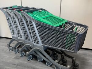 Lot de 6 chariots de magasin TER Retail POLYCART P175 – 164 L