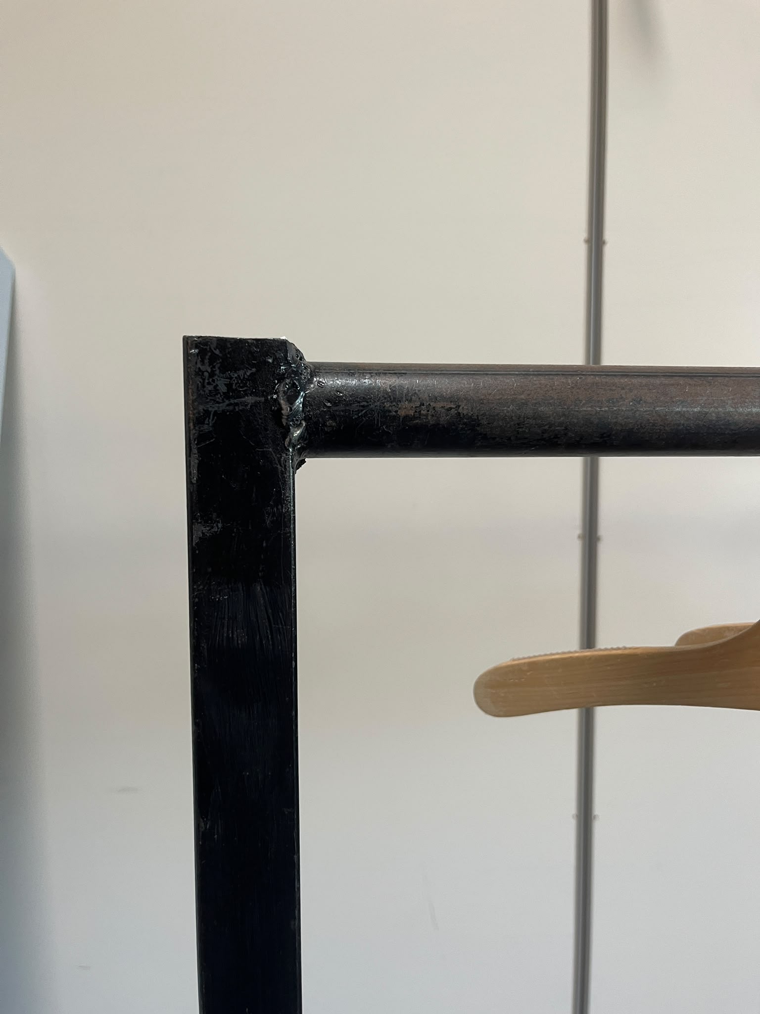 Portant de stockage noir sur roulettes – L187 cm