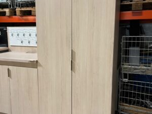 Armoire de bureau en bois clair – H200 cm