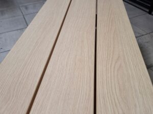 Banc design industriel en bois et métal – L120 cm