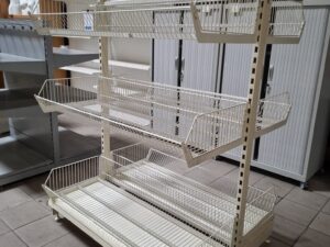 Gondole centrale avec 6 corbeilles – L129 cm