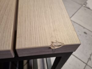 Banc design industriel en bois et métal – L120 cm