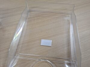 Lot de 4 corbeilles de rangement de bureau en PVC transparent