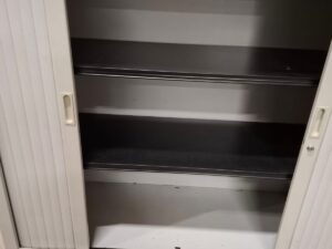 Armoire de bureau métallique grise sans clé – L120 cm