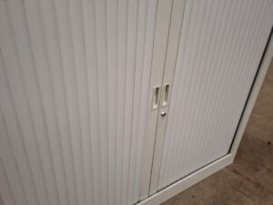 Armoire de bureau métallique grise sans clé – L120 cm