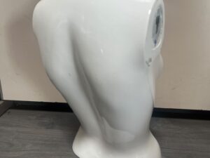 Mannequin buste femme blanc en fibre de verre – H72 cm