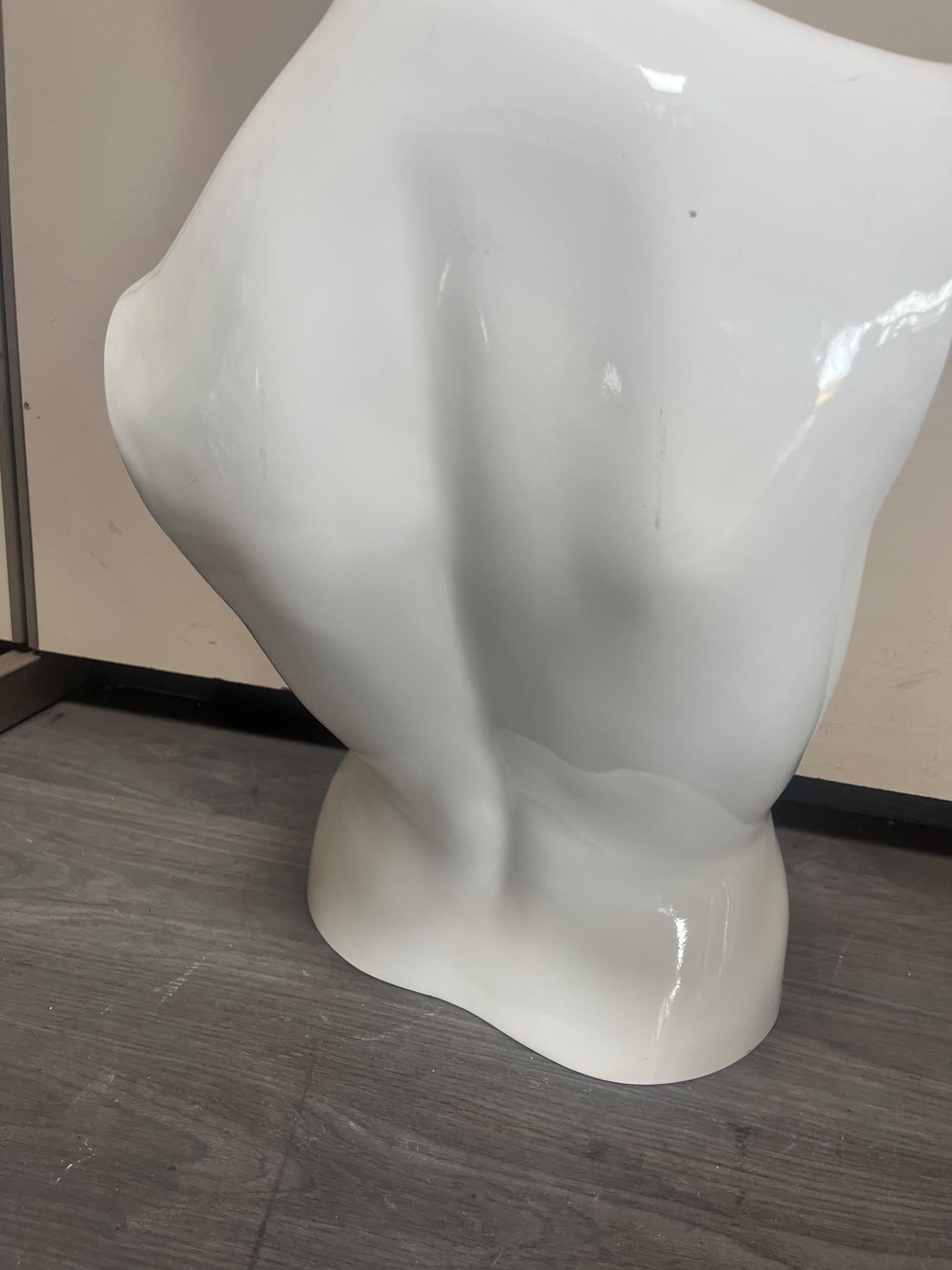 Mannequin buste femme blanc en fibre de verre – H72 cm