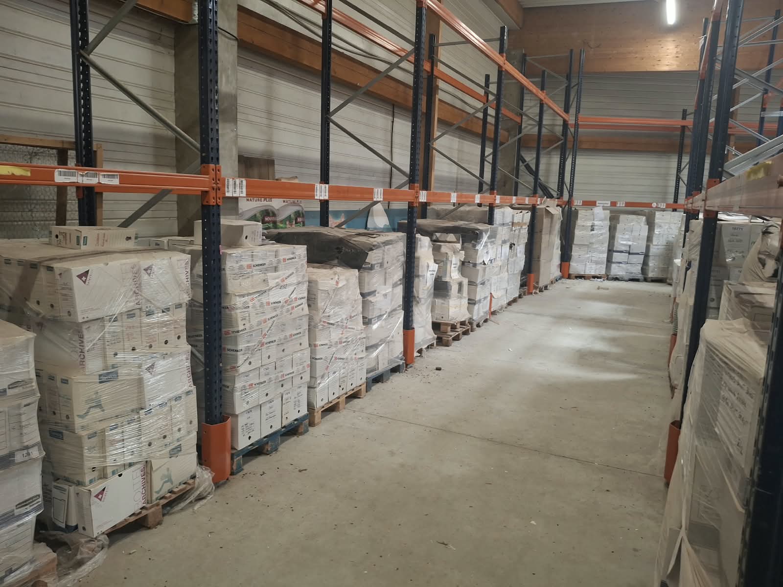 Lot de 4 racks de stockage charge lourde – H4 m / L280 cm