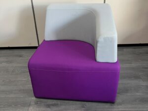 Fauteuil modulable pour espace détente en tissu