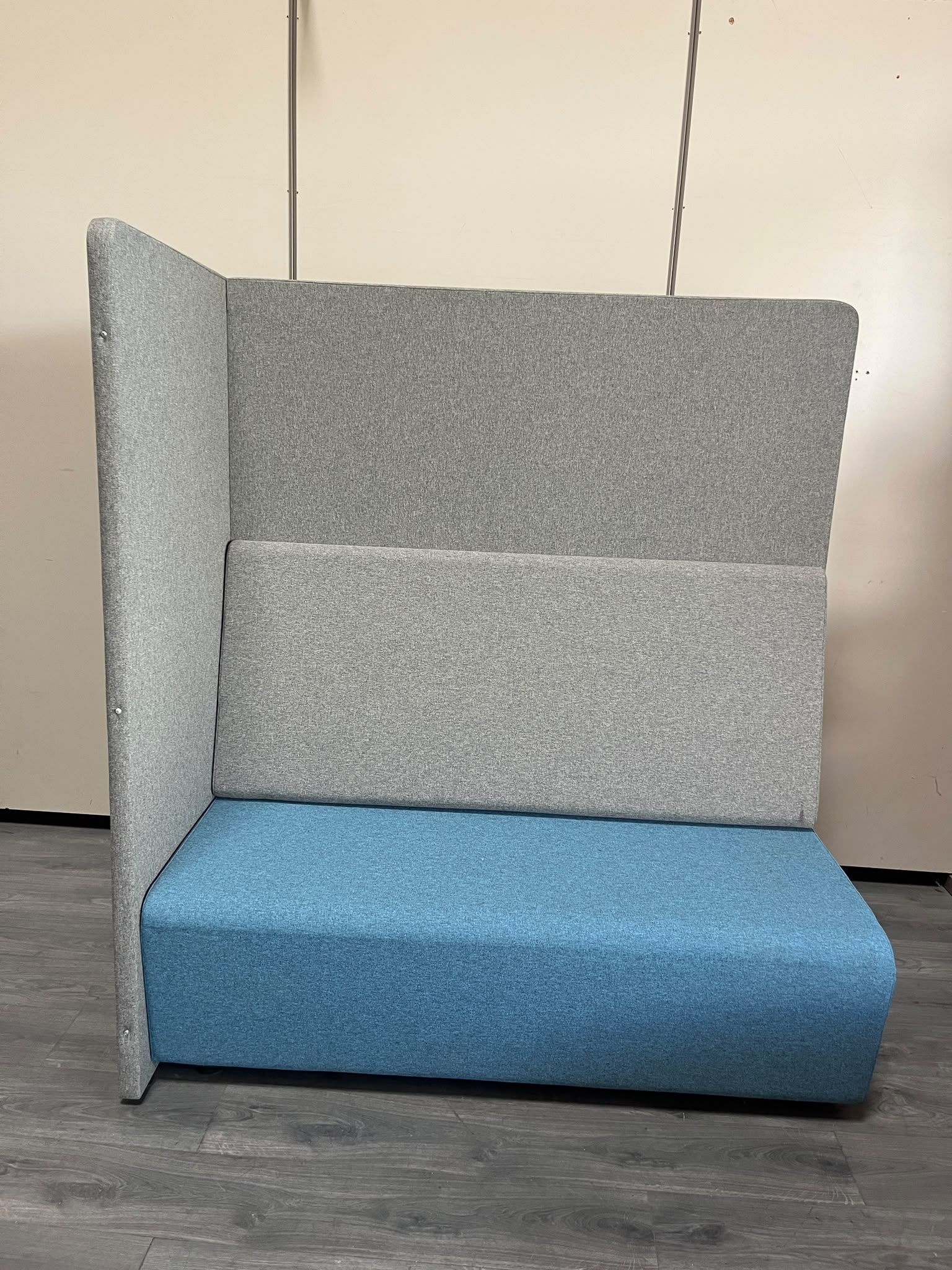Fauteuil acoustique 2 places avec paroi en tissu – L145 cm