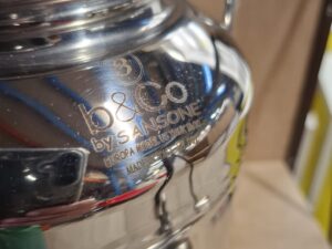 Récipient à huile en acier inoxydable B&CO by Sansone – 3 L