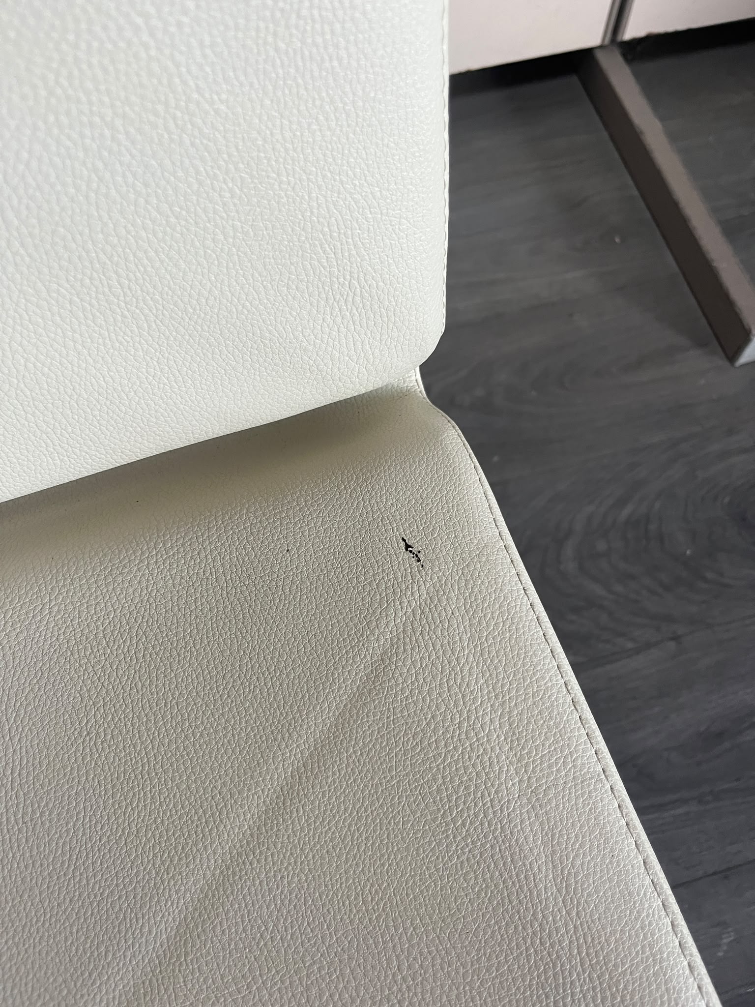 Banquette modulable 2 éléments en simili cuir beige