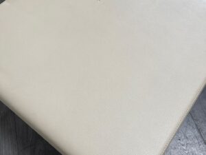 Banquette modulable 2 éléments en simili cuir beige