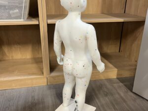 Mannequin enfant 2 ans en PVC blanc moucheté